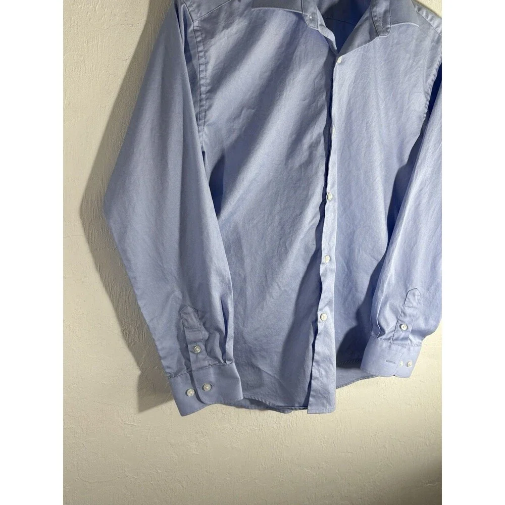 MICHAEL KORS Baby Blue Women’s Sz 14 Button Up Long Sleeve Cotton Shirt